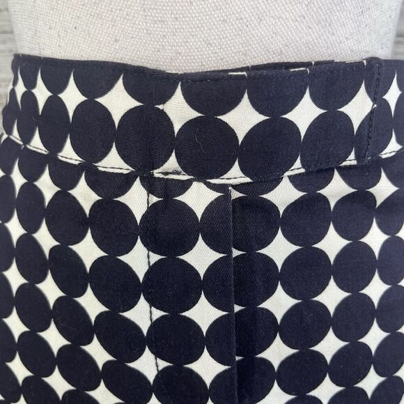 Larry Levine Skirt size 16 Navy Blue Polka Dots Above Knee A Line Pockets Casual - Picture 4 of 8